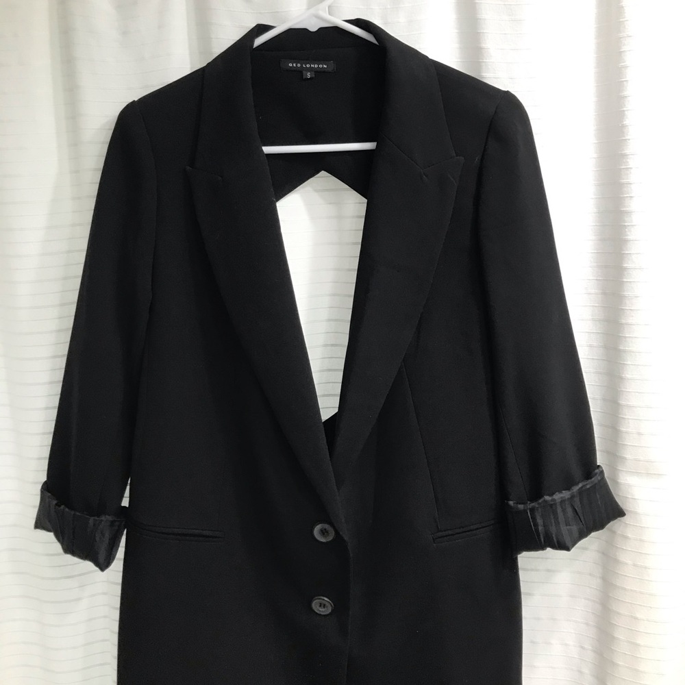Oversized Blazer with Back Cutout